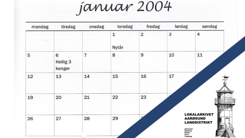 Årskalender 2004 fra Aarøsund lokalhistorisk arkivforening
